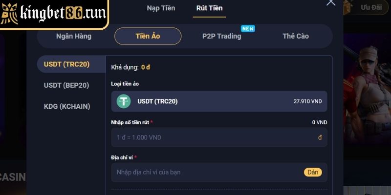 Tuân thủ các điều kiện thanh toán rút tiền Kingbet86